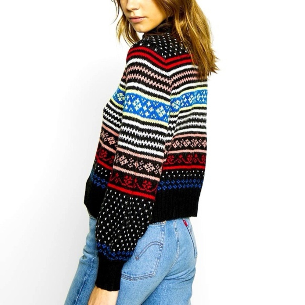Cropped American Eagle Fair Isle sweater
